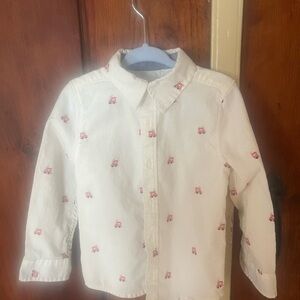 Oshkosh train button down shirt